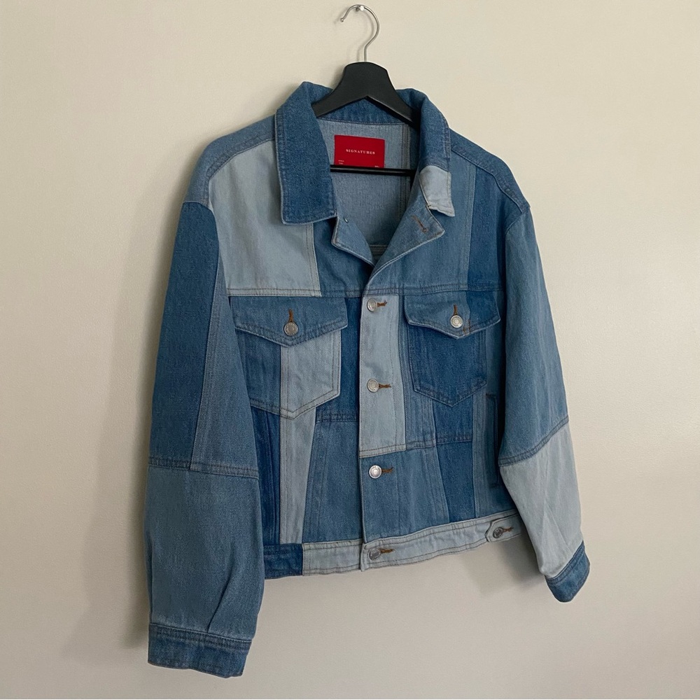 Signature Blue Patchwork Jean Jacket - image 3